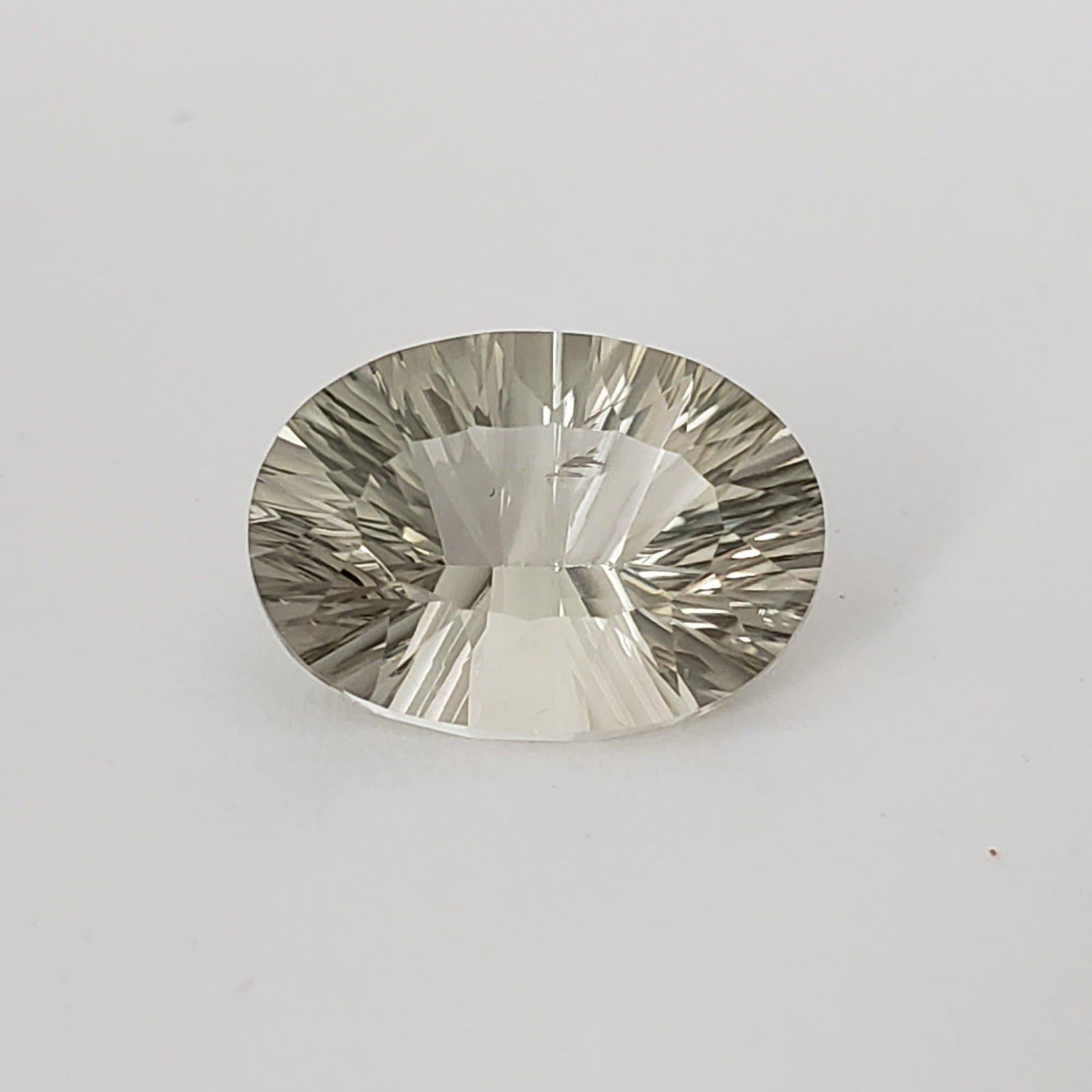 Prasiolite | Green Amethyst | Oval Concave Cut | Light Green | 14x10mm 5.56ct | SO24 1