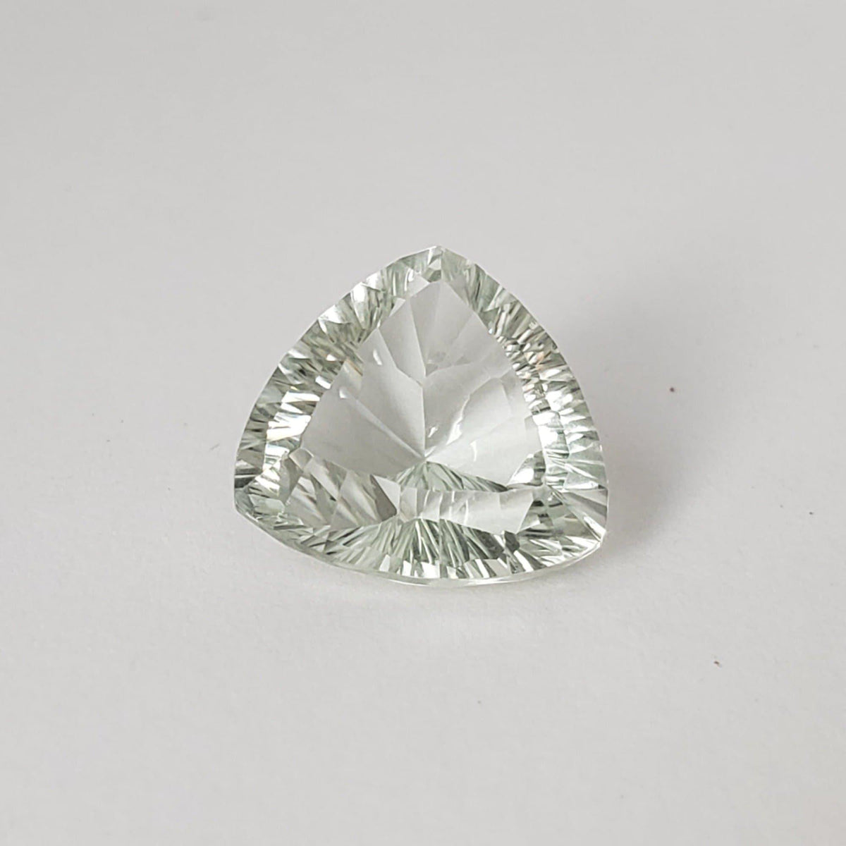  Prasiolite | Green Amethyst | Trilliant Concave Cut | Light Green | 12mm 5.36ct  SO24 