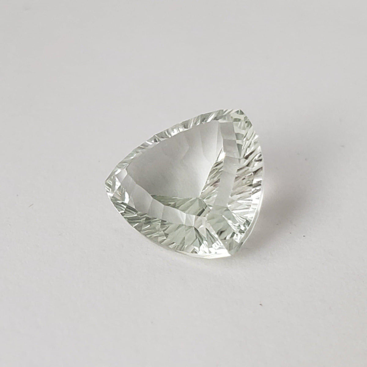  Prasiolite | Green Amethyst | Trilliant Concave Cut | Light Green | 12mm 5.36ct  SO24 1