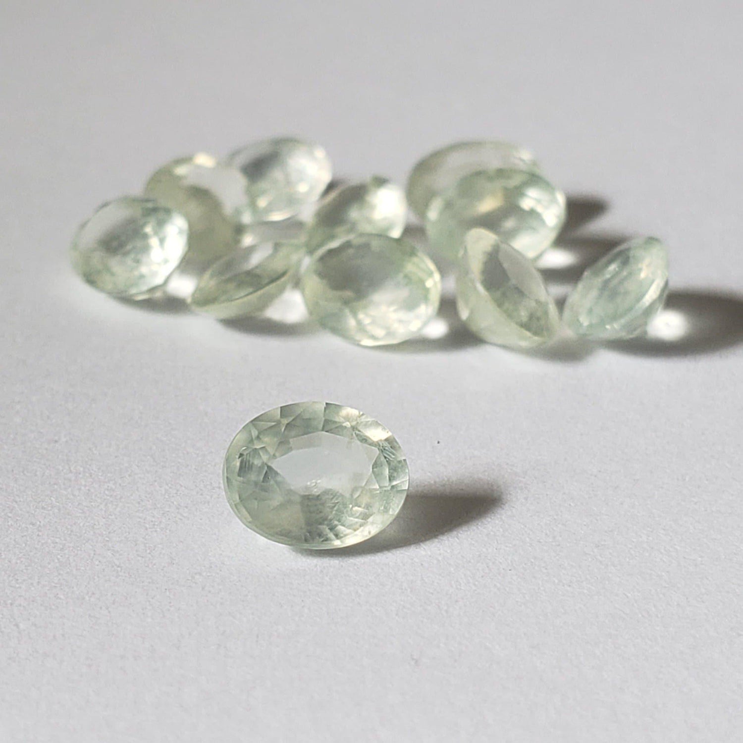  Prehnite | Oval Cut | Apple Green | 7.5x6mm 