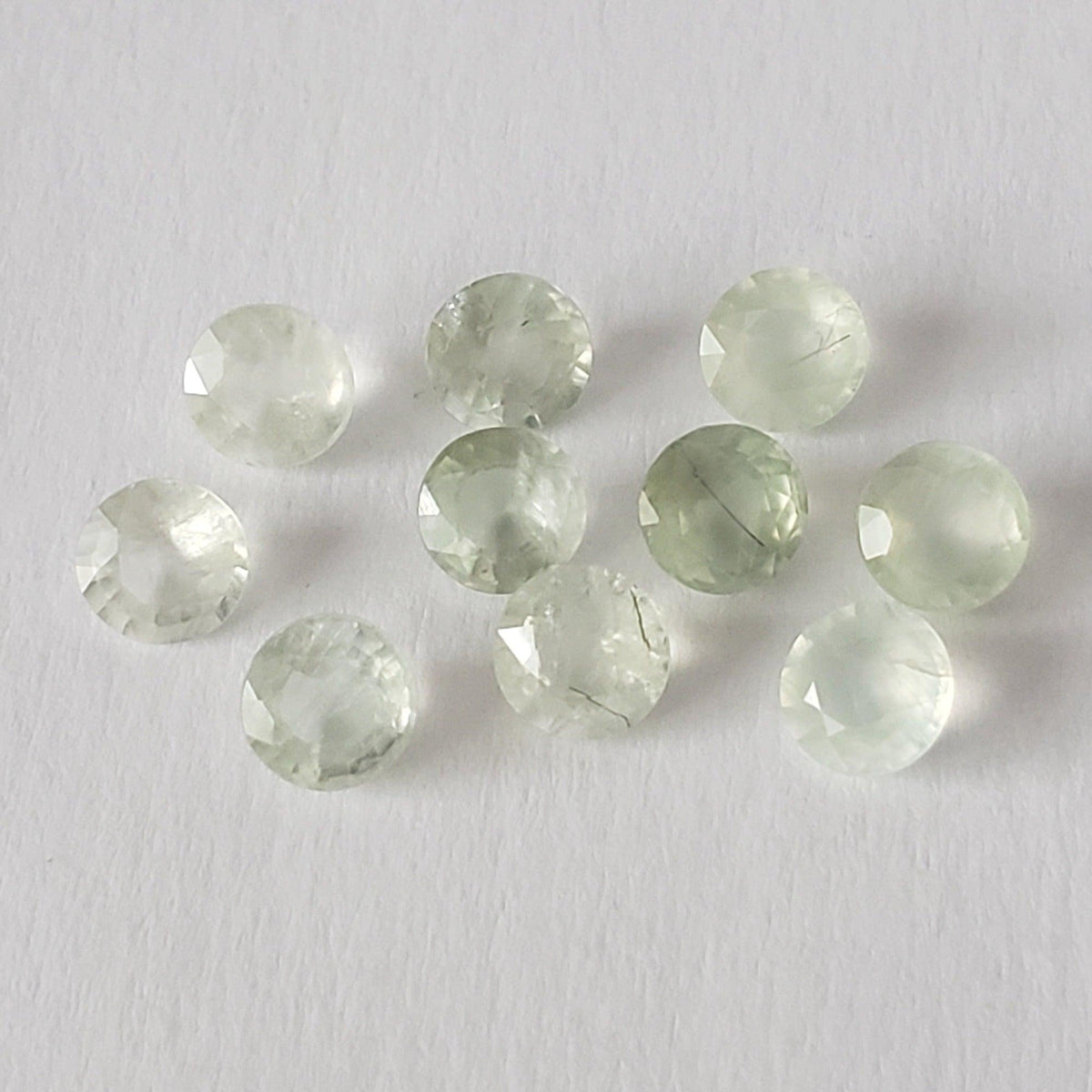  Prehnite | Round Cut | Apple Green | 4.8 mm 3