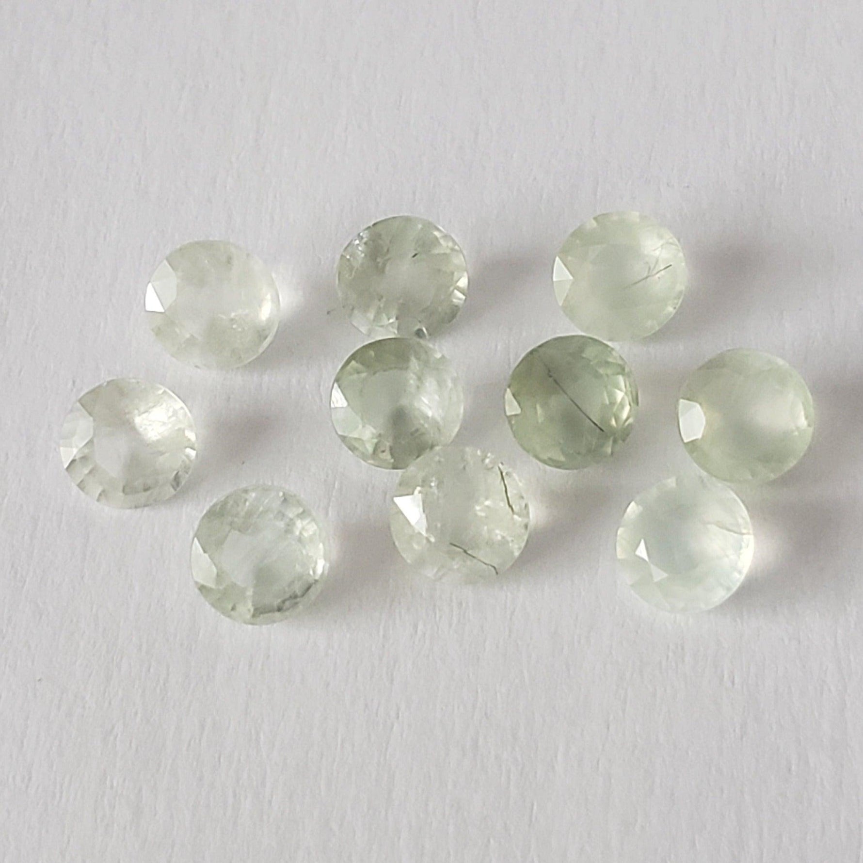  Prehnite | Round Cut | Apple Green | 4.8 mm 3