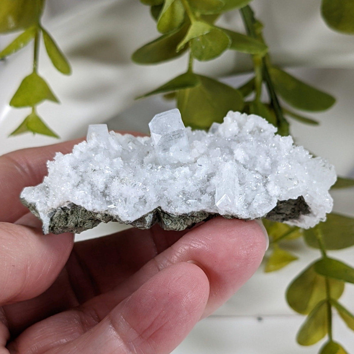  Prehnite and Apophyllite Crystal Cluster | 66 grams | Mumbai, India 1