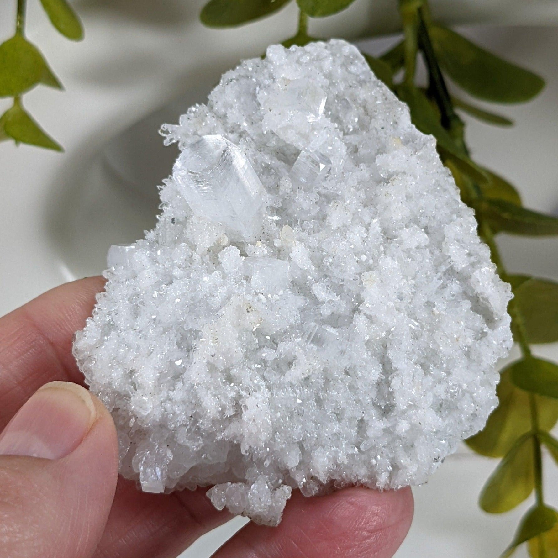 Prehnite and Apophyllite Crystal Cluster | 66 grams | Mumbai, India 4