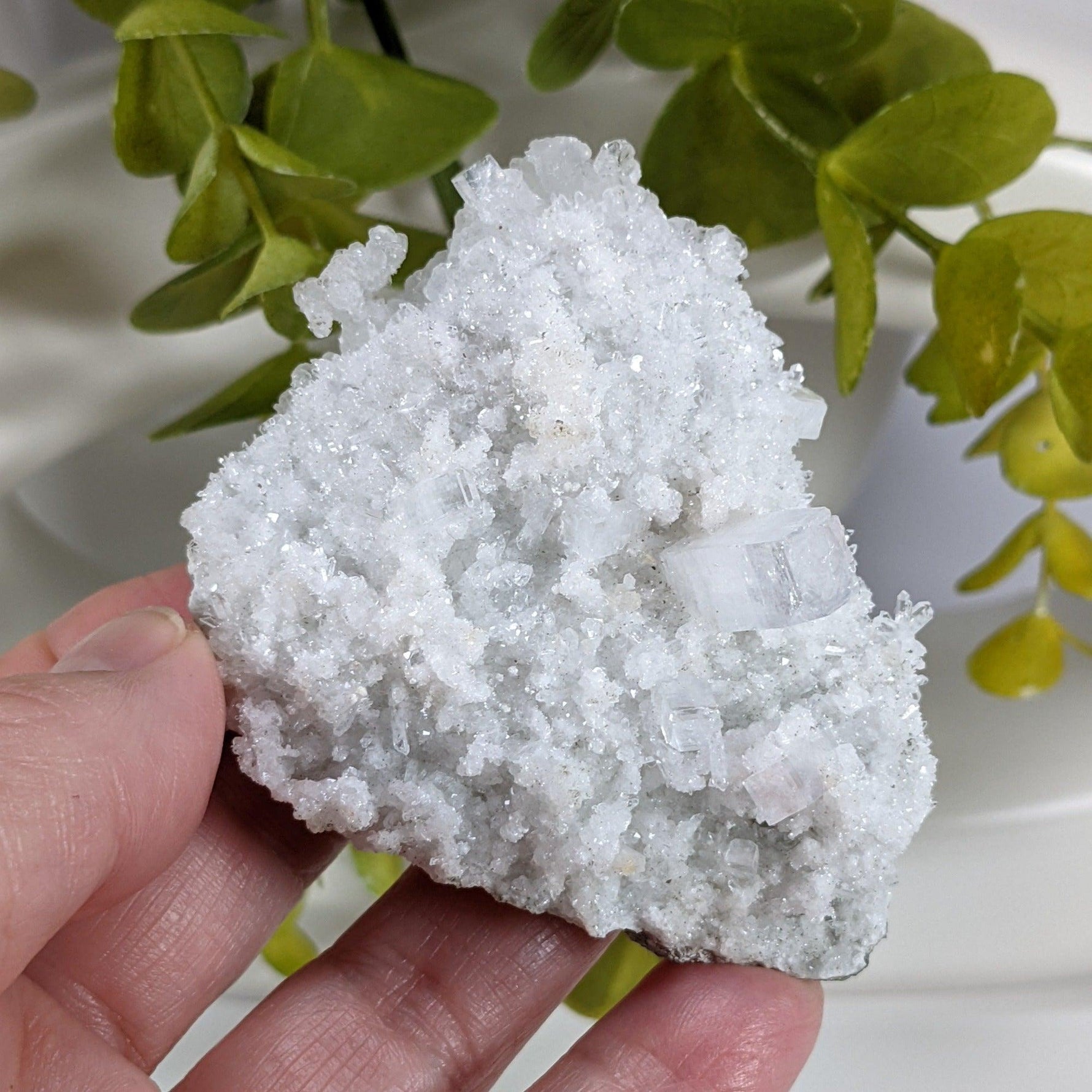  Prehnite and Apophyllite Crystal Cluster | 66 grams | Mumbai, India 7