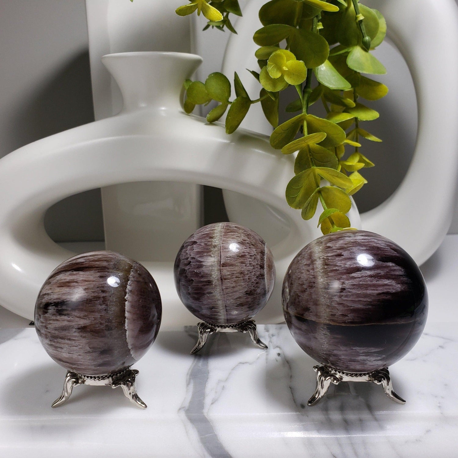  Purple Fluorite Sphere | Eyeball Sphere | 51/53/58 mm | 230-327g  | China 