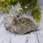  Pyrite Interlocking with Calcite | 865 gr | Huaron Mine, Peru 3