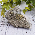  Pyrite Interlocking with Calcite | 865 gr | Huaron Mine, Peru 4