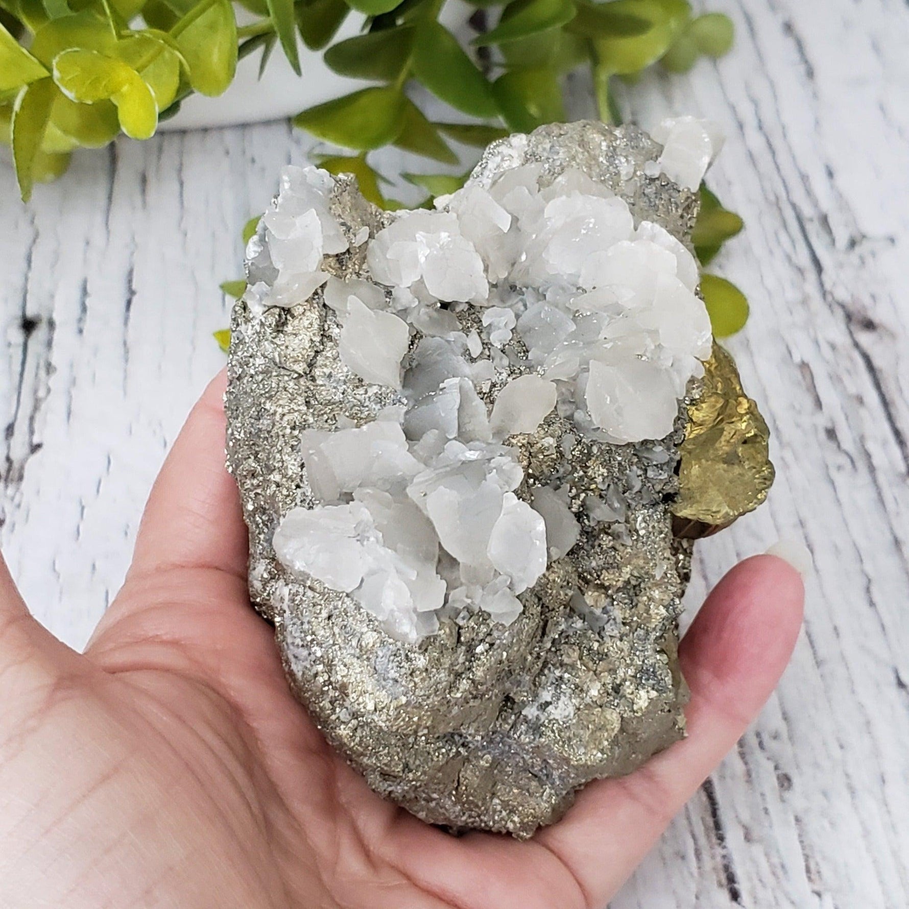  Pyrite Interlocking with Calcite | 865 gr | Huaron Mine, Peru 6