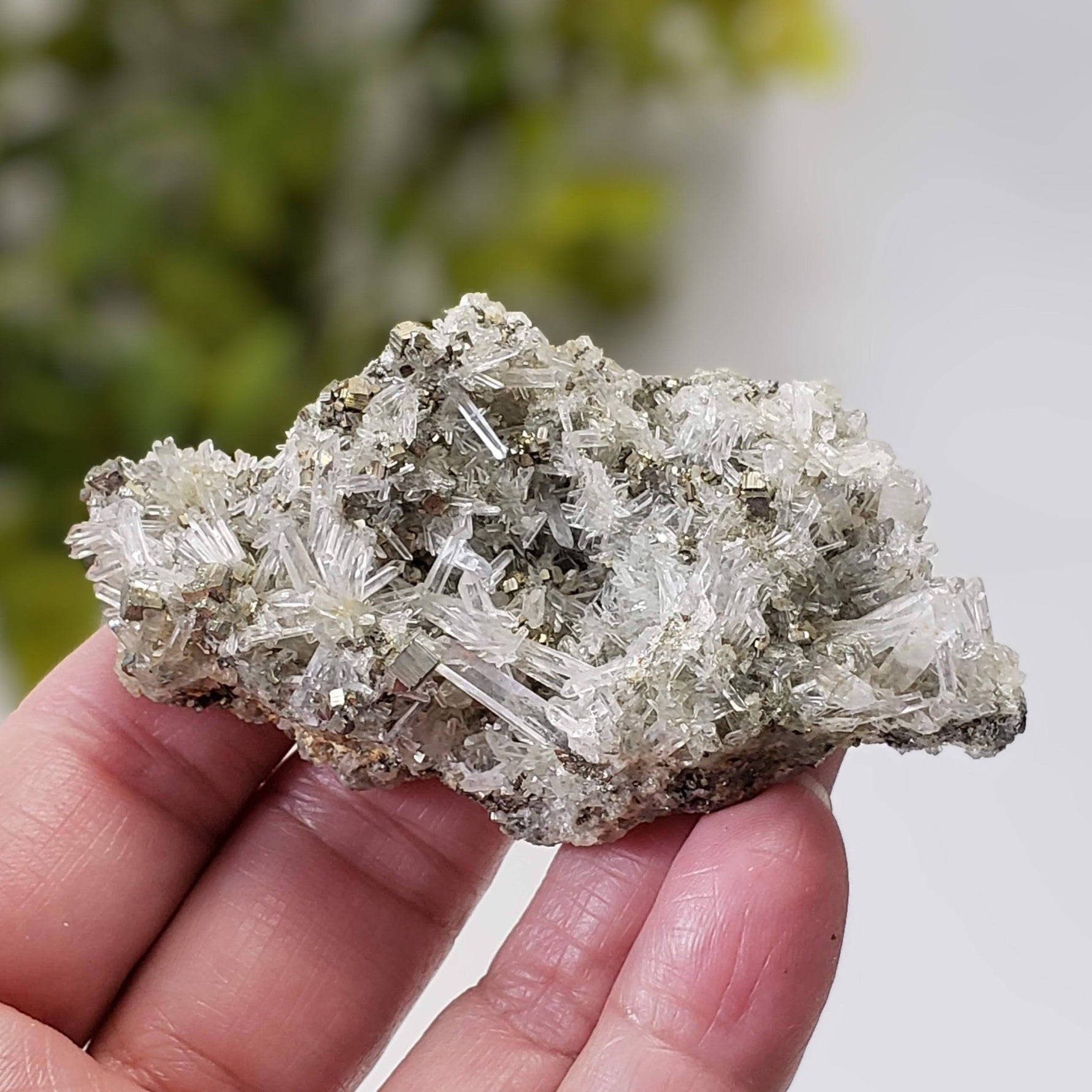 Pyrite on Quartz Crystals | Natural Raw Mineral | 59 Grams | Peru 3