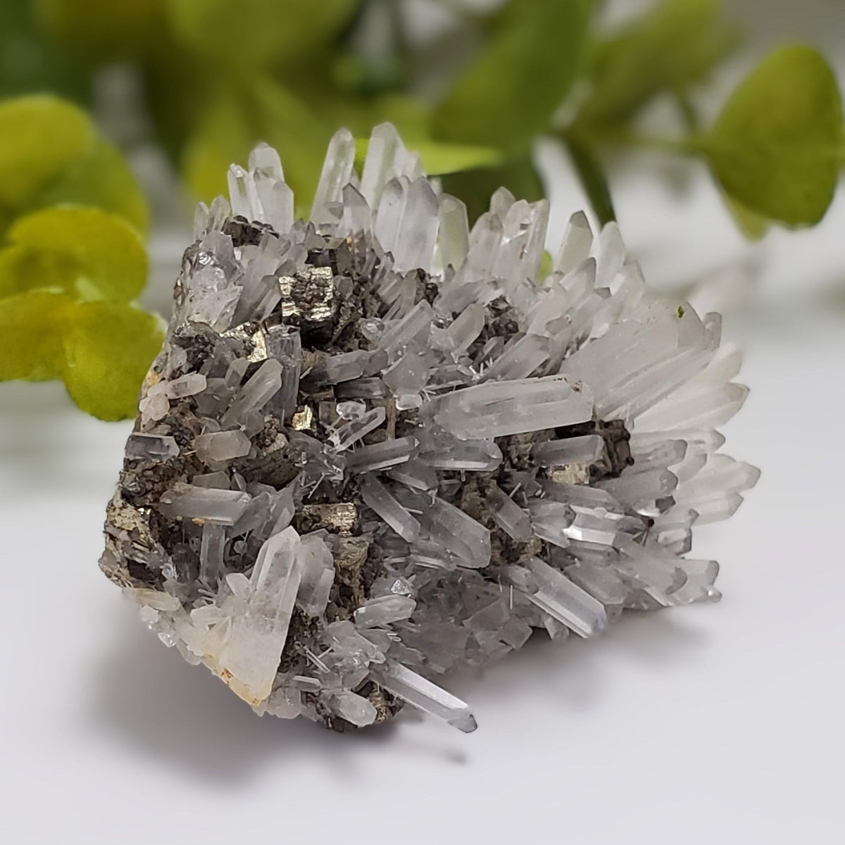  Pyrite on Quartz Crystals | Natural Raw Mineral | 90.6 Grams 4