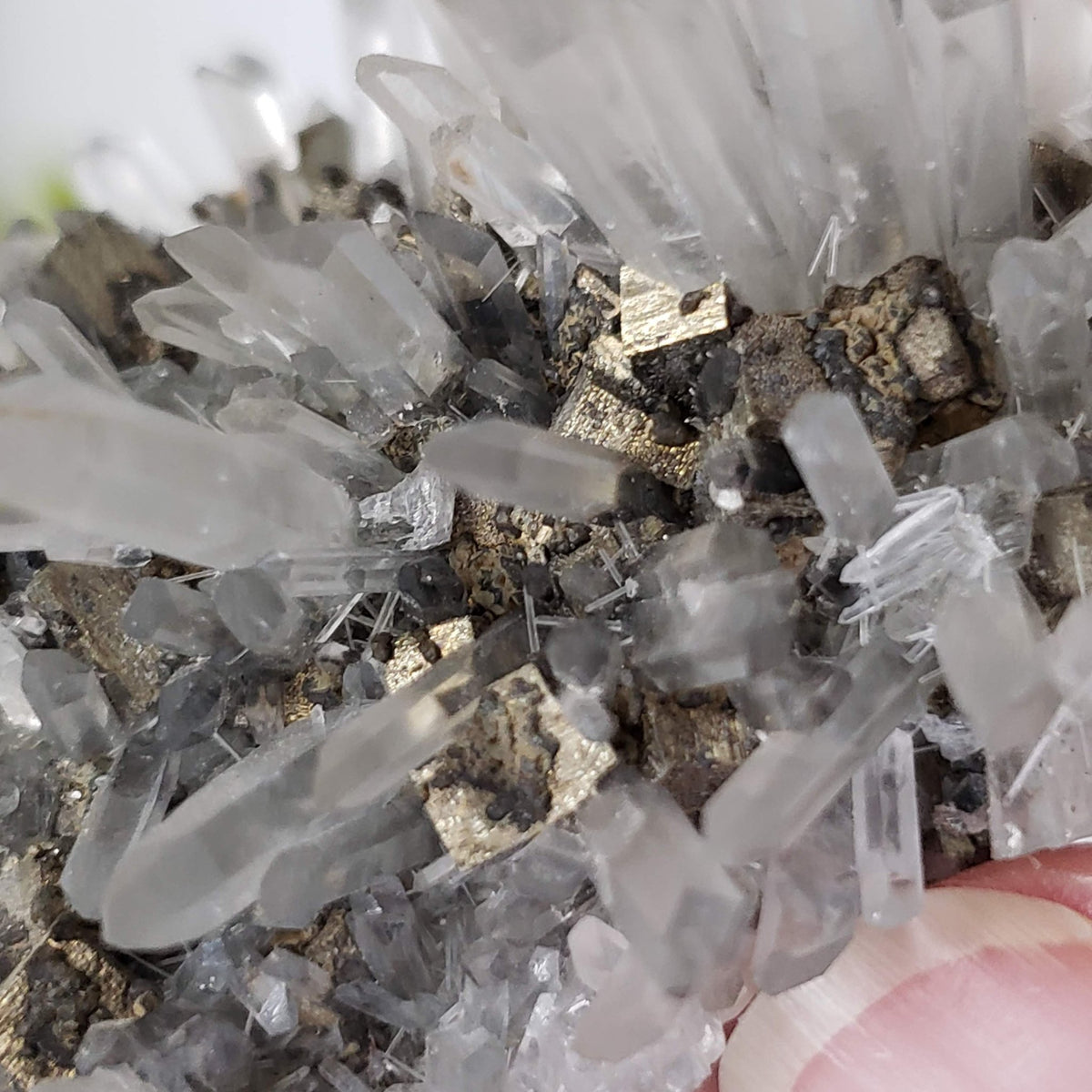  Pyrite on Quartz Crystals | Natural Raw Mineral | 90.6 Grams 6