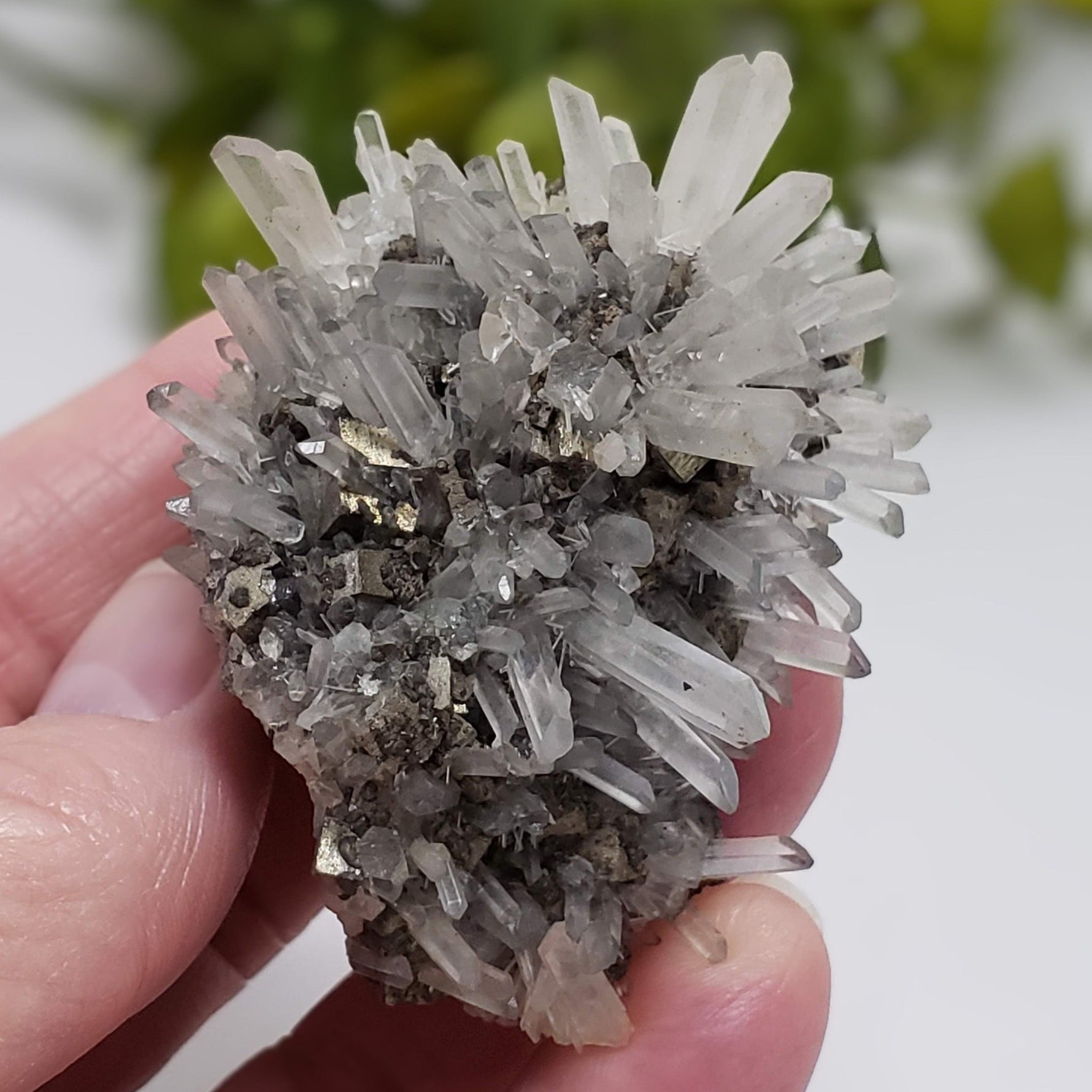  Pyrite on Quartz Crystals | Natural Raw Mineral | 90.6 Grams 8