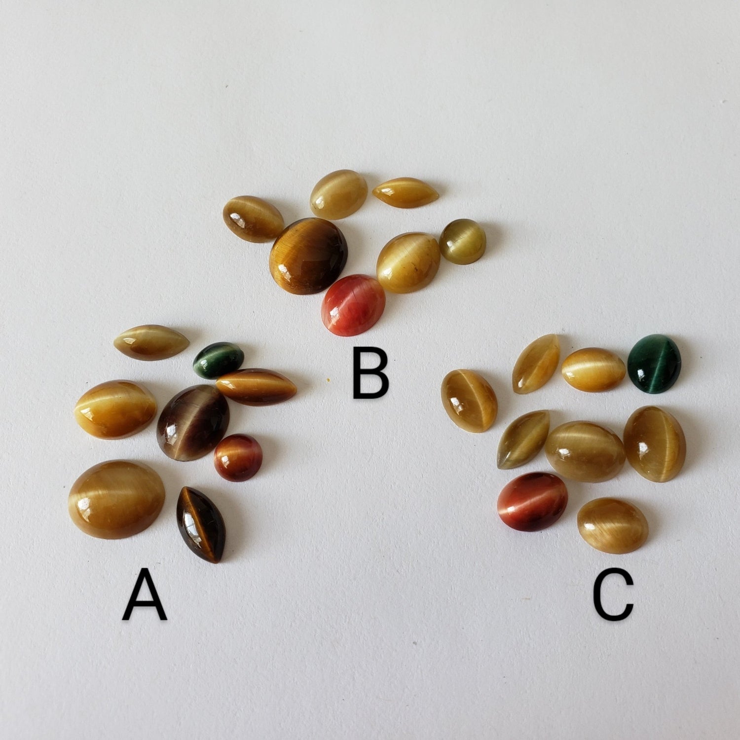  Quartz Cats Eye | Natural | Cabochon | Mixed Size Lots | Untreated | Brazil | SO24 