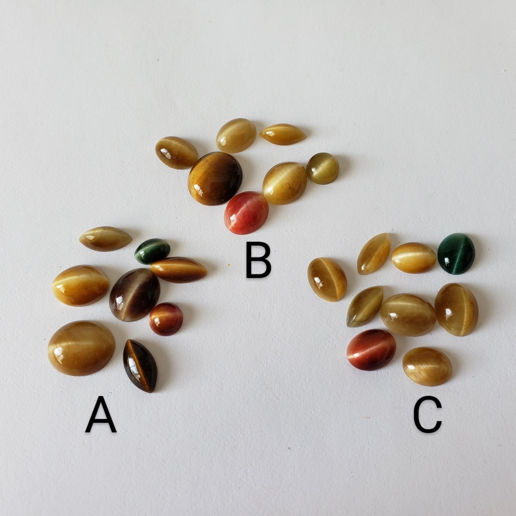  Quartz Cats Eye | Natural | Cabochon | Mixed Size Lots | Untreated | Brazil | SO24 