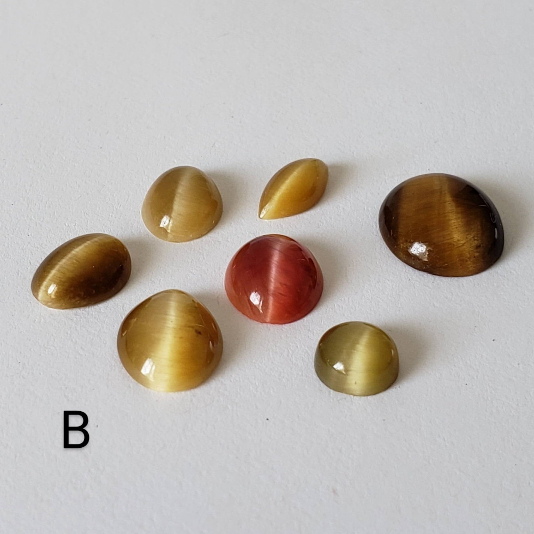  Quartz Cats Eye | Natural | Cabochon | Mixed Size Lots | Untreated | Brazil | SO24 3