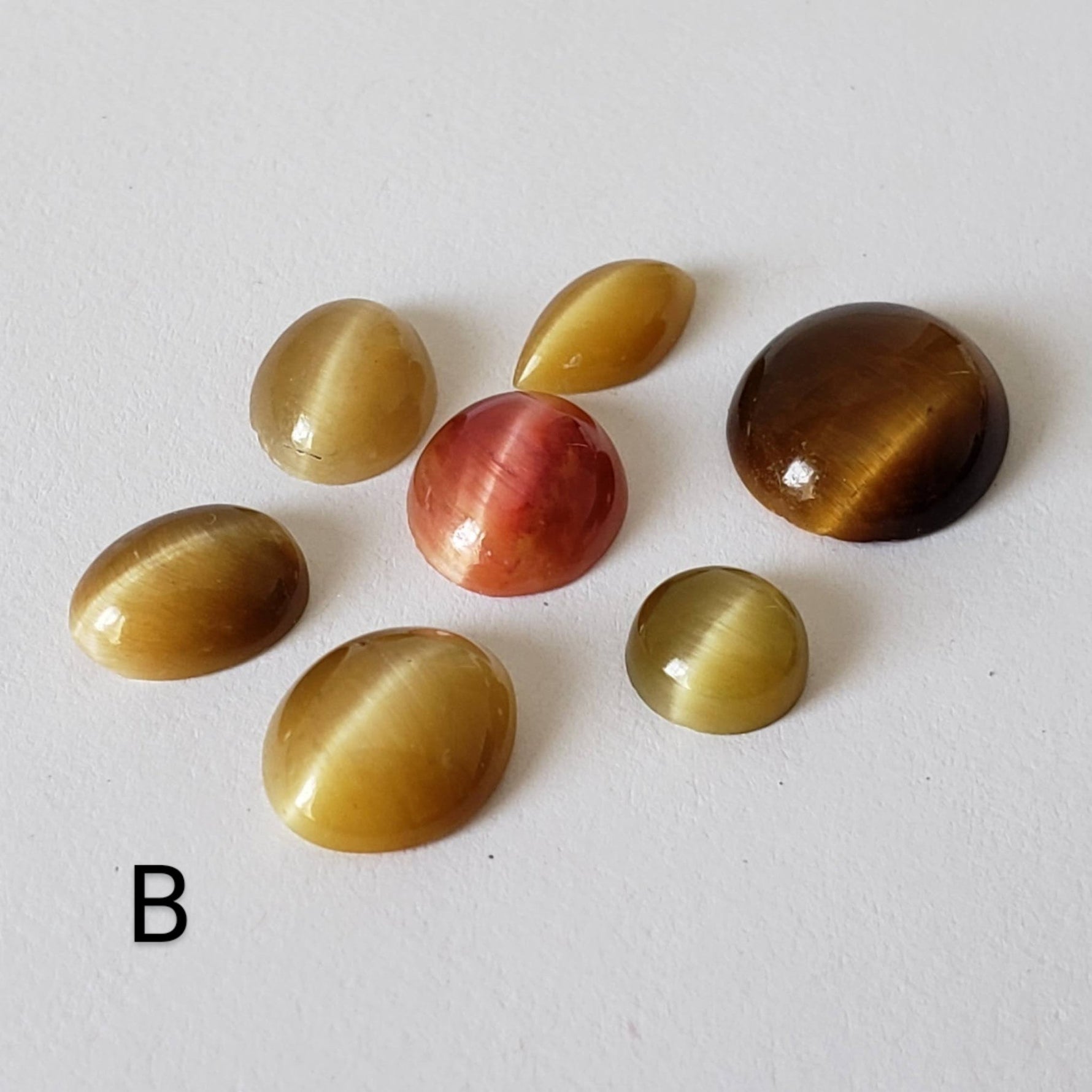  Quartz Cats Eye | Natural | Cabochon | Mixed Size Lots | Untreated | Brazil | SO24 4