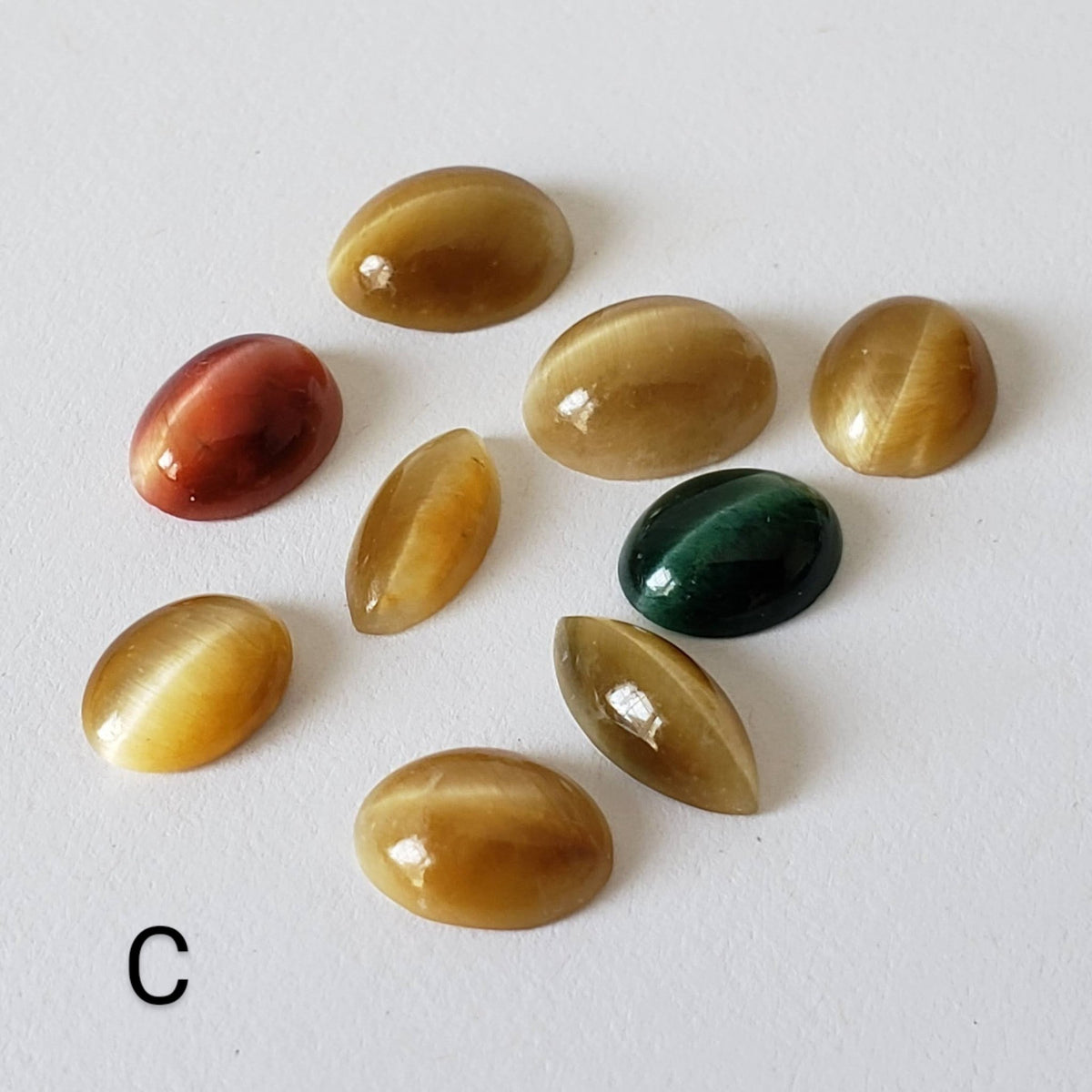  Quartz Cats Eye | Natural | Cabochon | Mixed Size Lots | Untreated | Brazil | SO24 6