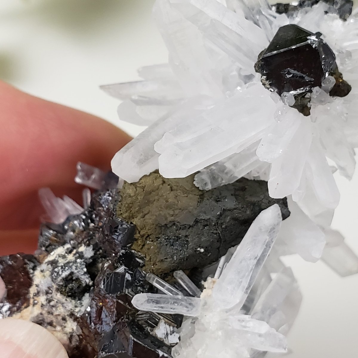  Quartz, Chalcopyrite, Sphalerite Crystal Cluster | 60.2 grams | Huaron, Peru | SO24 8