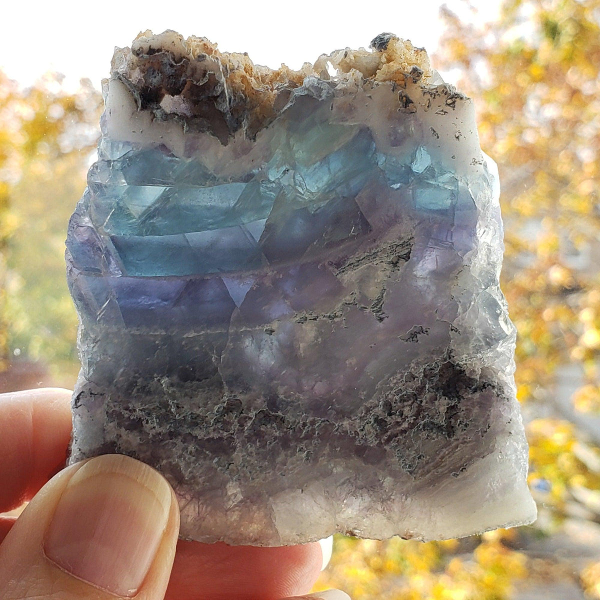  Rainbow Fluorite Slab | Double Sided | Self Standing | 150 grams | Mexico | SO24 4