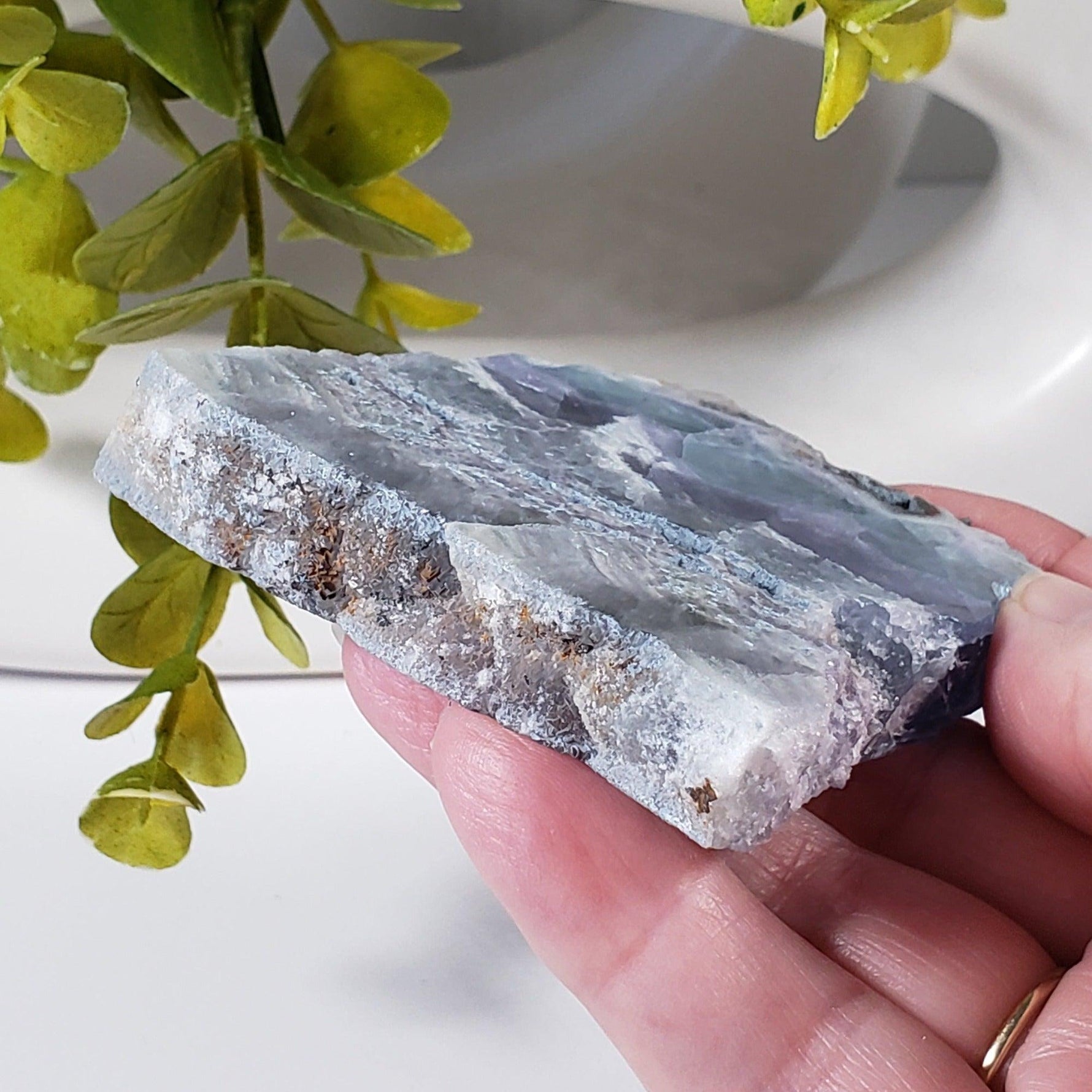  Rainbow Fluorite Slab | Double Sided | Self Standing | 150 grams | Mexico | SO24 7