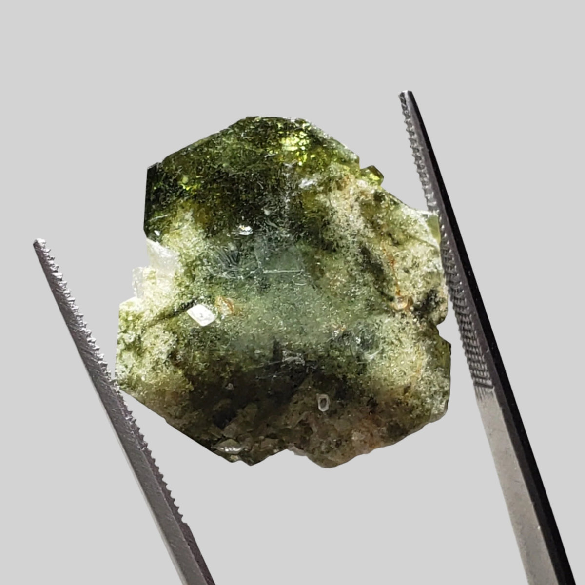  Rare Uvite Tourmaline Crystal | Natural Green with Magnesite | 4.75 grams | Brumado, Bahia, Brazil 1