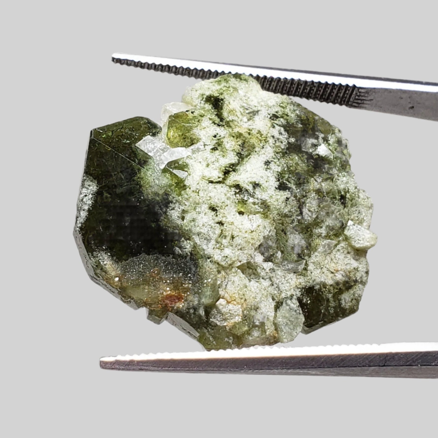  Rare Uvite Tourmaline Crystal | Natural Green with Magnesite | 4.75 grams | Brumado, Bahia, Brazil 2