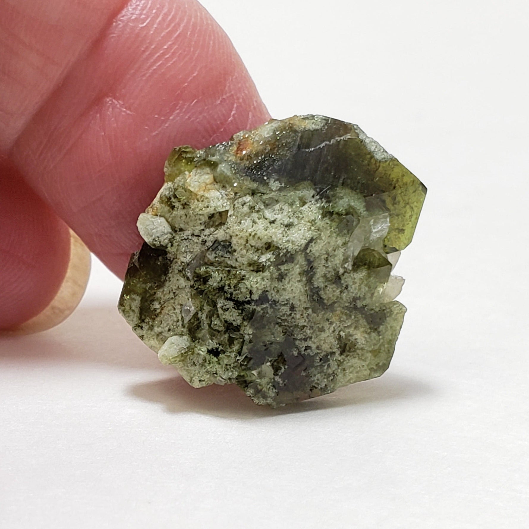  Rare Uvite Tourmaline Crystal | Natural Green with Magnesite | 4.75 grams | Brumado, Bahia, Brazil 6