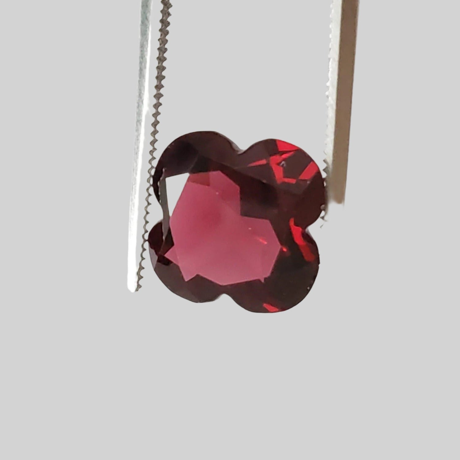  Rhodolite Garnet | Flower Shape Cut | Purplish Red | 10mm 4.41ct 1