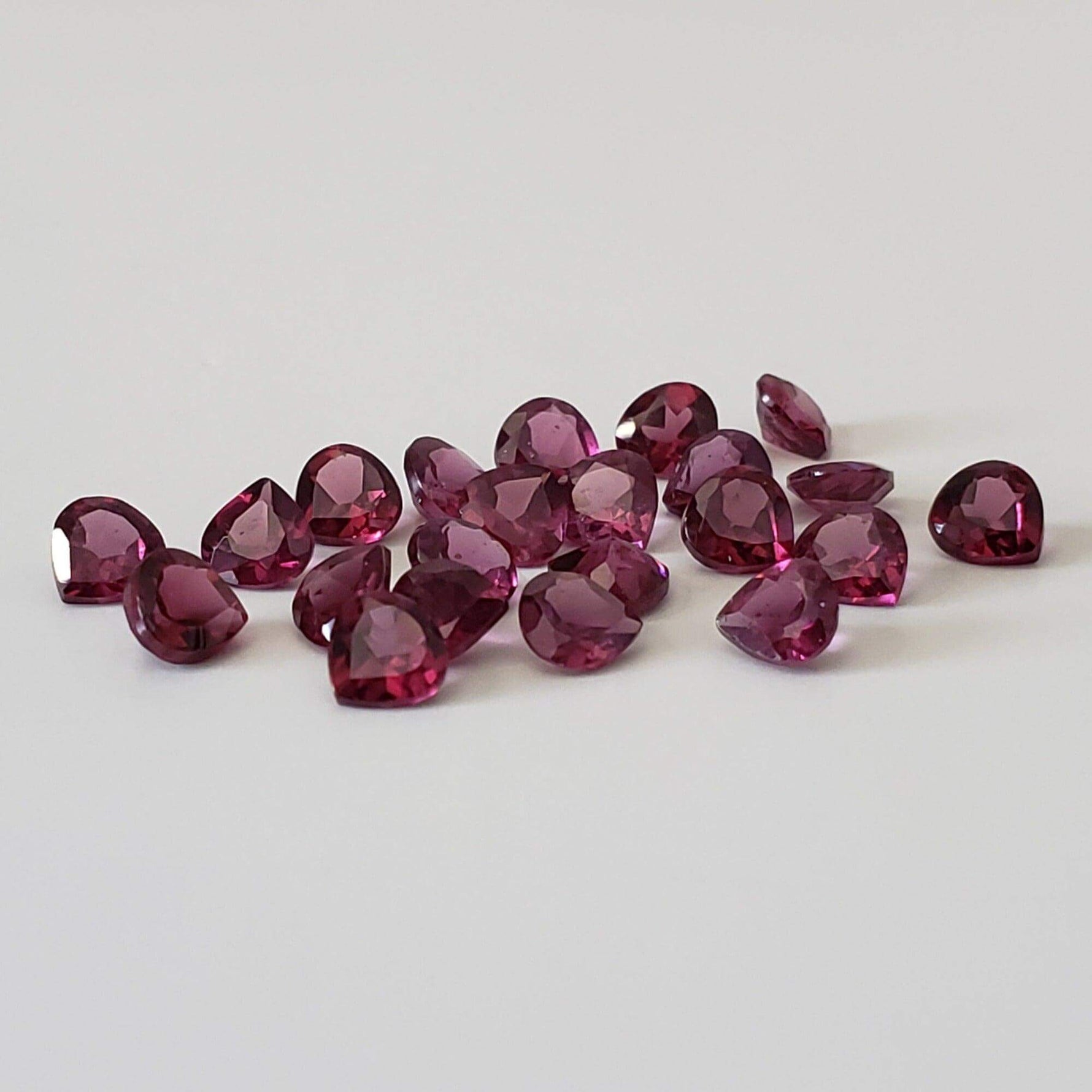  Rhodolite Garnet | Untreated Garnet | Pear Shape Cut | Reddish Purple | 4mm 1