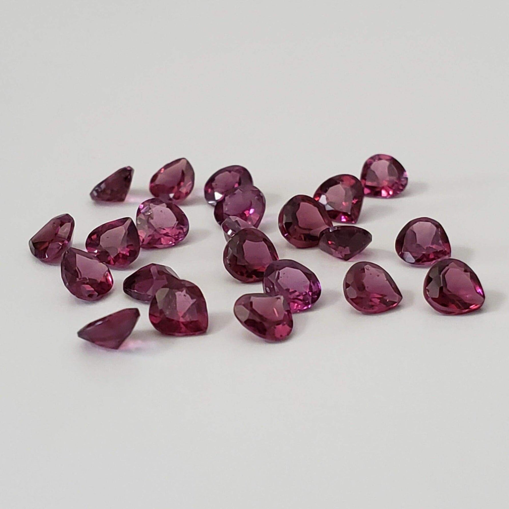  Rhodolite Garnet | Untreated Garnet | Pear Shape Cut | Reddish Purple | 4mm 2