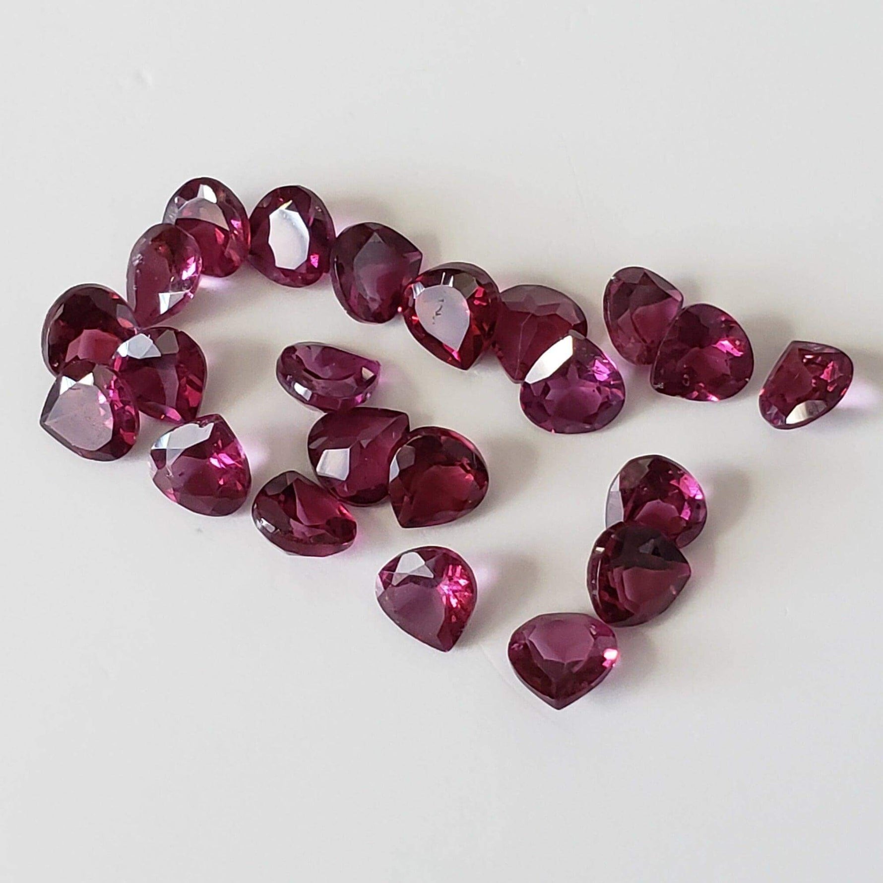  Rhodolite Garnet | Untreated Garnet | Pear Shape Cut | Reddish Purple | 4mm 4