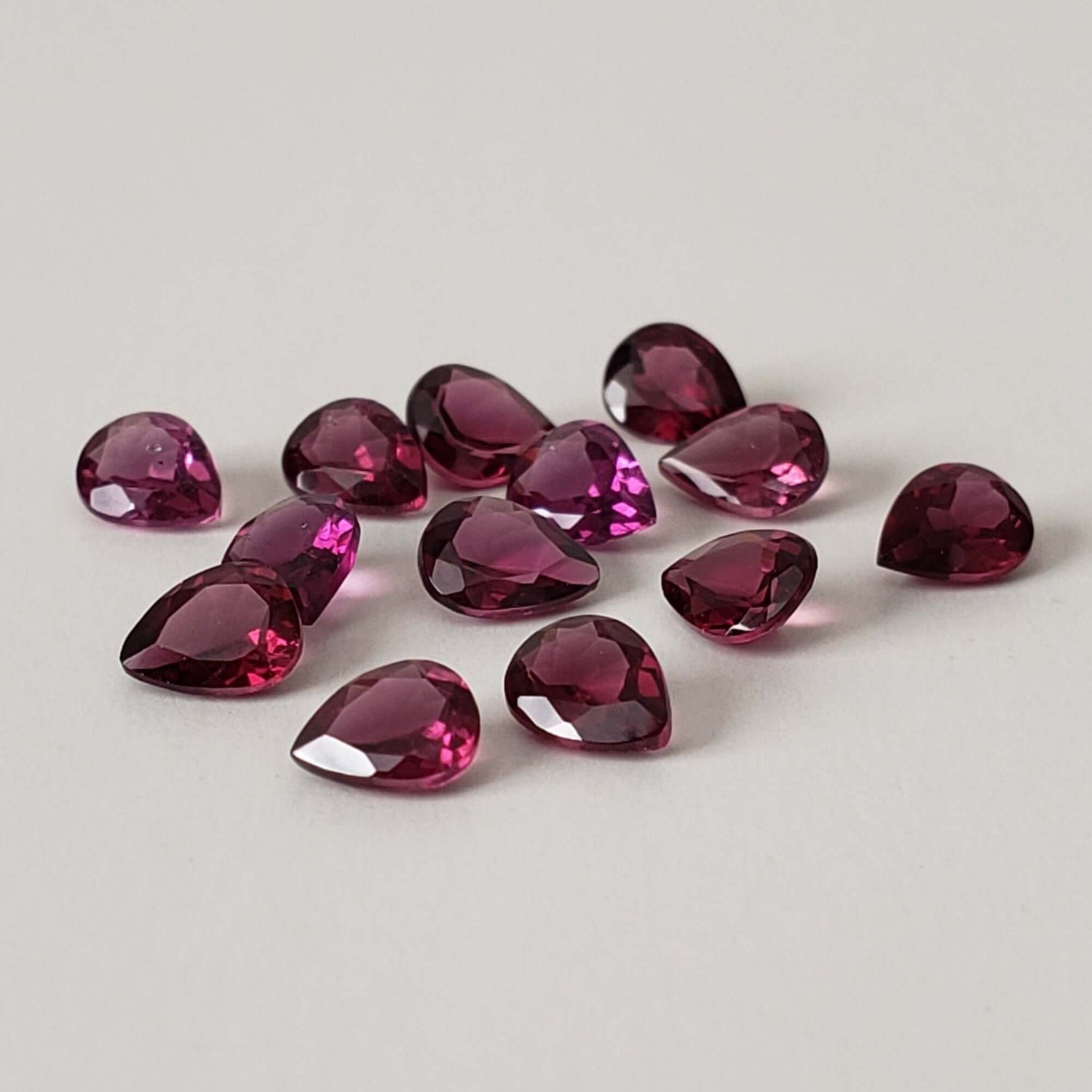  Rhodolite Garnet | Untreated Garnet | Pear Shape Cut | Reddish Purple | 5x4mm 1