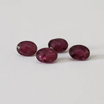  Rubellite | 4 piece Lot | Oval Cut | Dark Purple | 7x5mm | Madagascar 1