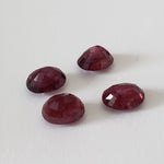  Rubellite | 4 piece Lot | Oval Cut | Dark Purple | 7x5mm | Madagascar 2