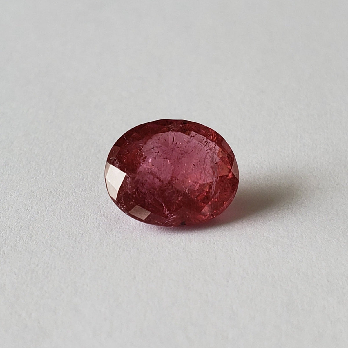  Rubellite | Checkerboard Oval Cut | 12x10mm | SO24 1