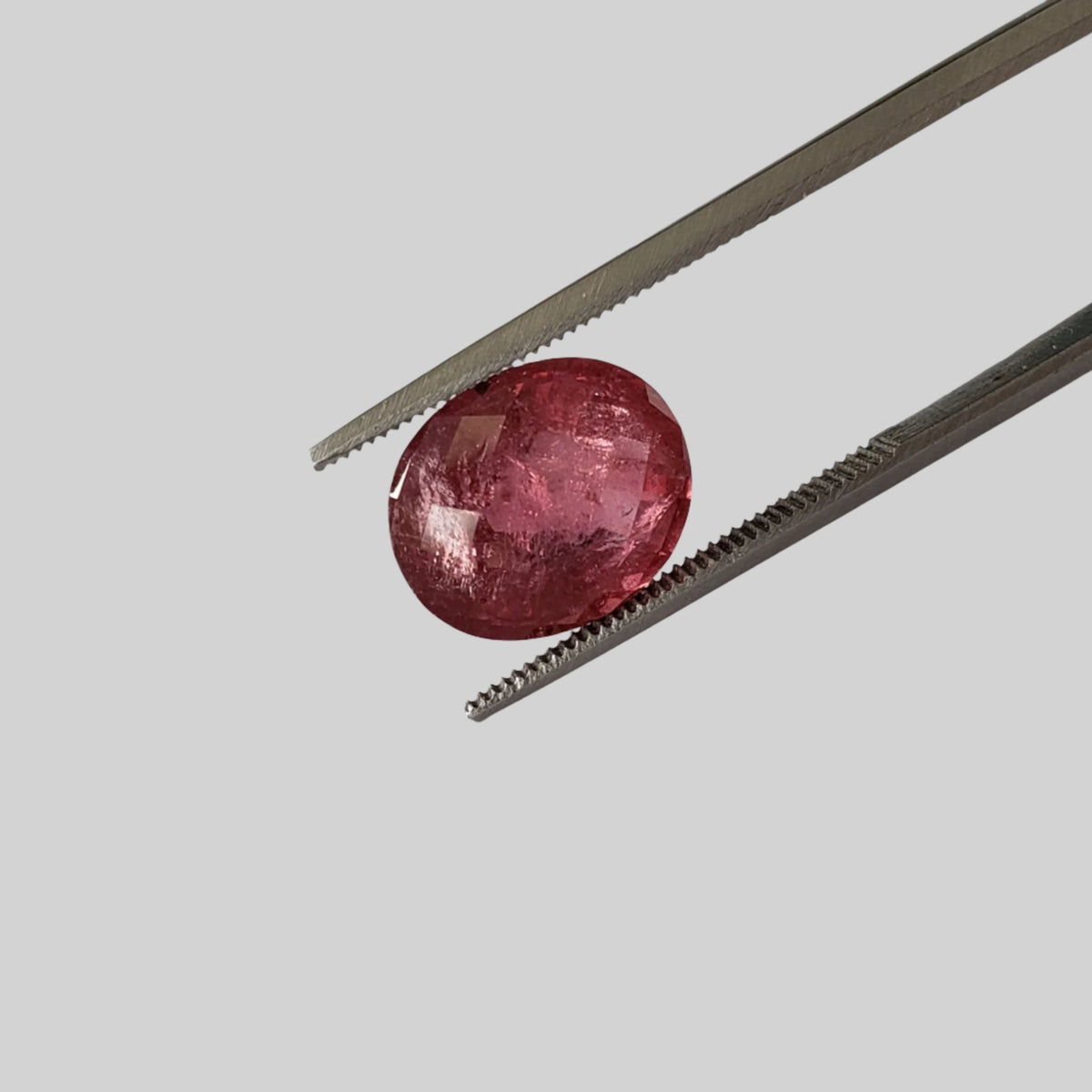  Rubellite | Checkerboard Oval Cut | 12x10mm | SO24 