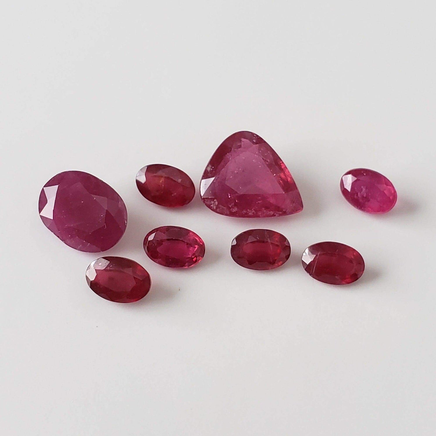  Ruby | 8 Piece Ruby Parcel | Mixed Shape Parcel | Mixed Size gemstones | Enhanced | 10.25tcw | SO24 