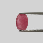  Ruby | Barrel Cut Checkerboard | Red | 10.7x8.7mm | SO24 