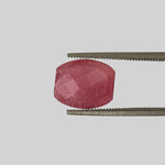  Ruby | Barrel Cut Checkerboard | Red | 10.7x8.7mm | SO24 1