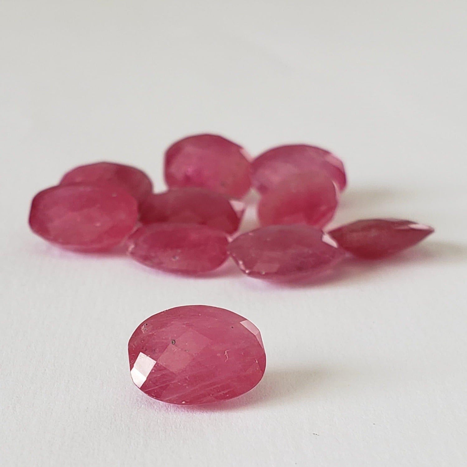  Ruby | Barrel Cut Checkerboard | Red | 11x9mm | SO24 