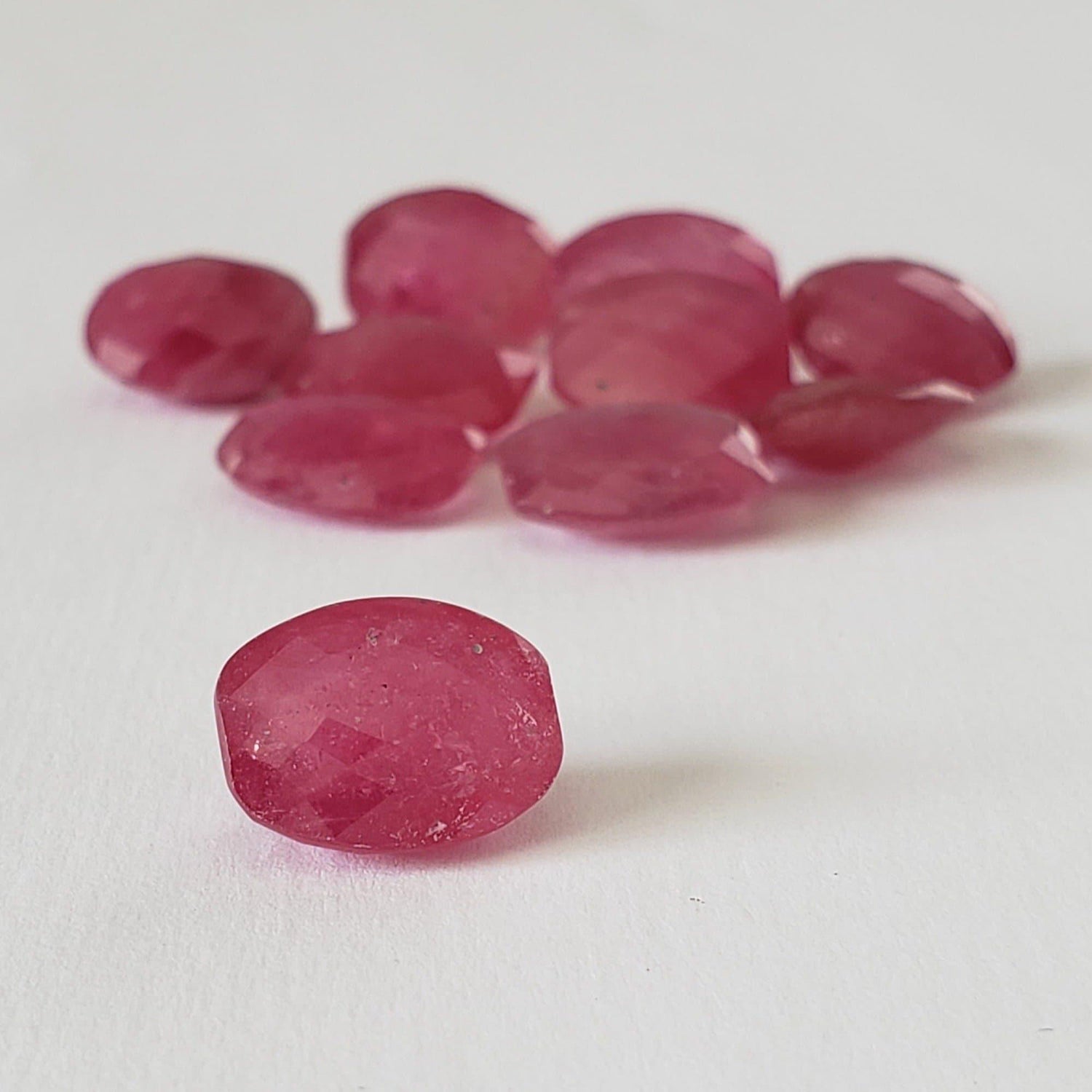  Ruby | Barrel Cut Checkerboard | Red | 11x9mm | SO24 1