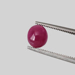  Ruby | Oval Cabochon | Pigeon Blood Red | 7x6mm 1.56ct | Myanmar 3
