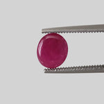  Ruby | Oval Cabochon | Pigeon Blood Red | 7x6mm 1.56ct | Myanmar 5
