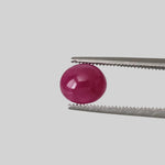  Ruby | Oval Cabochon | Pigeon Blood Red | 7x6mm 1.56ct | Myanmar 1