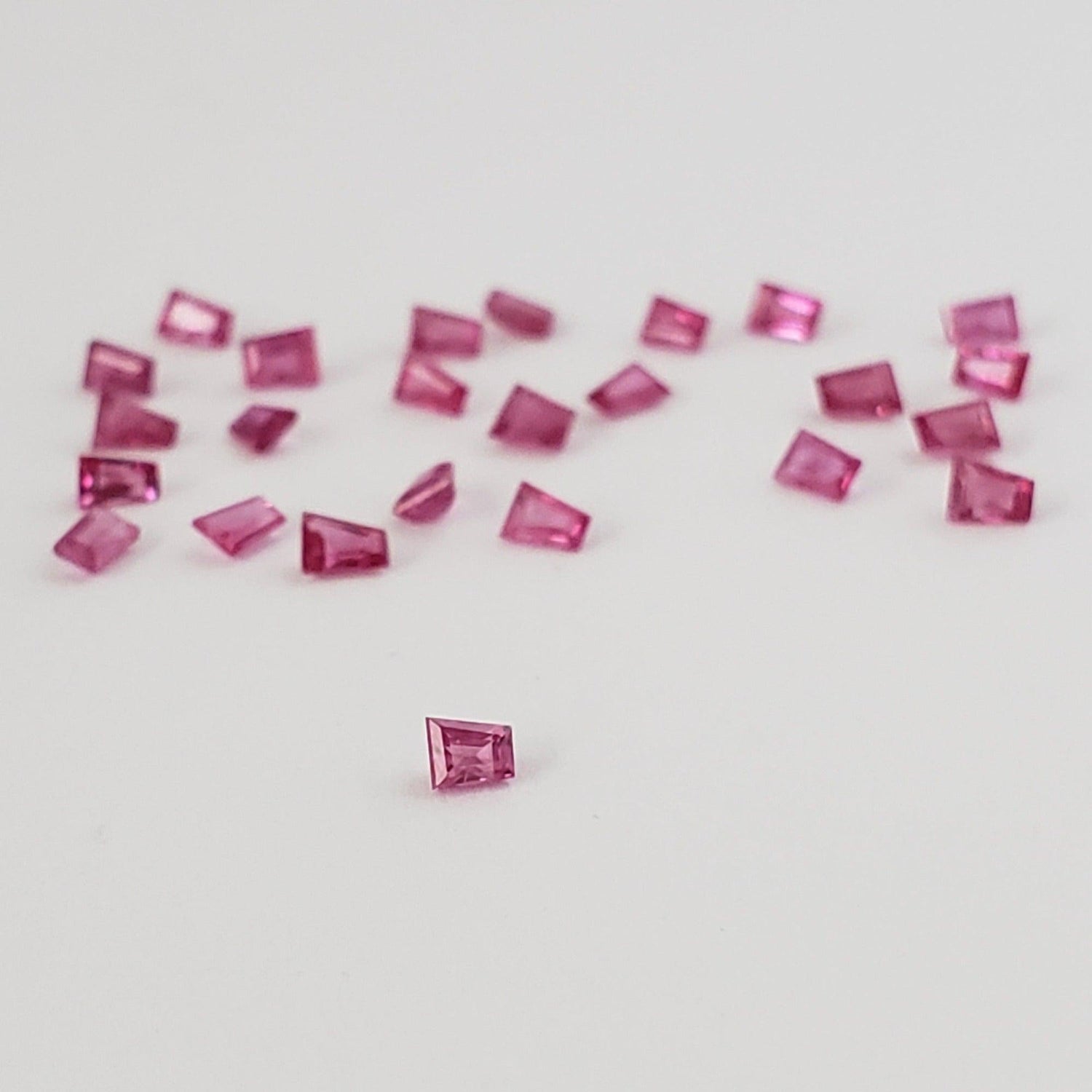  Ruby | Tapered Baguette Cut | Hot Pink | 2.5x2mm | SO24 