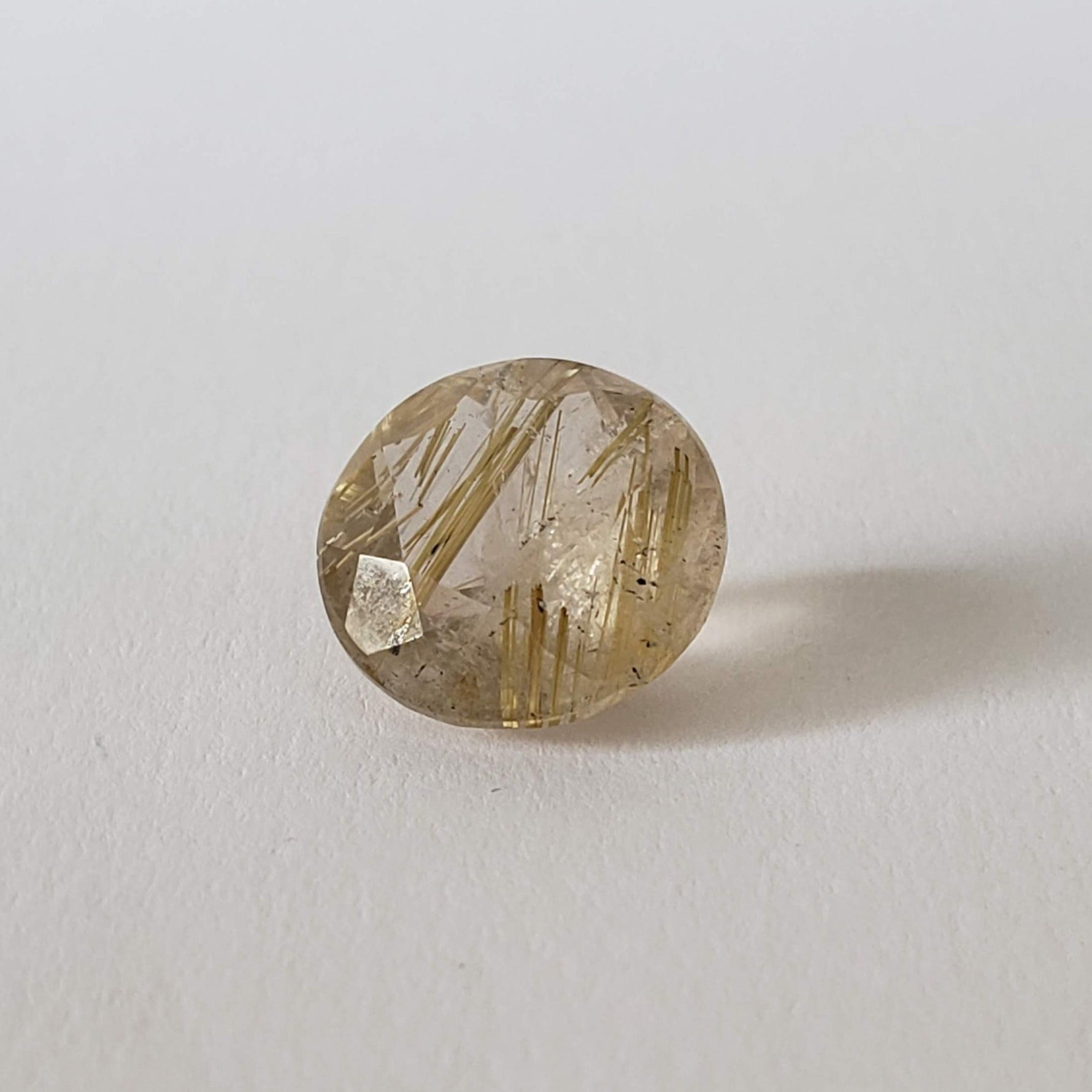  Rutilated Quartz | Faceted Round Cut | 12mm 6.15ct | Brazil 3