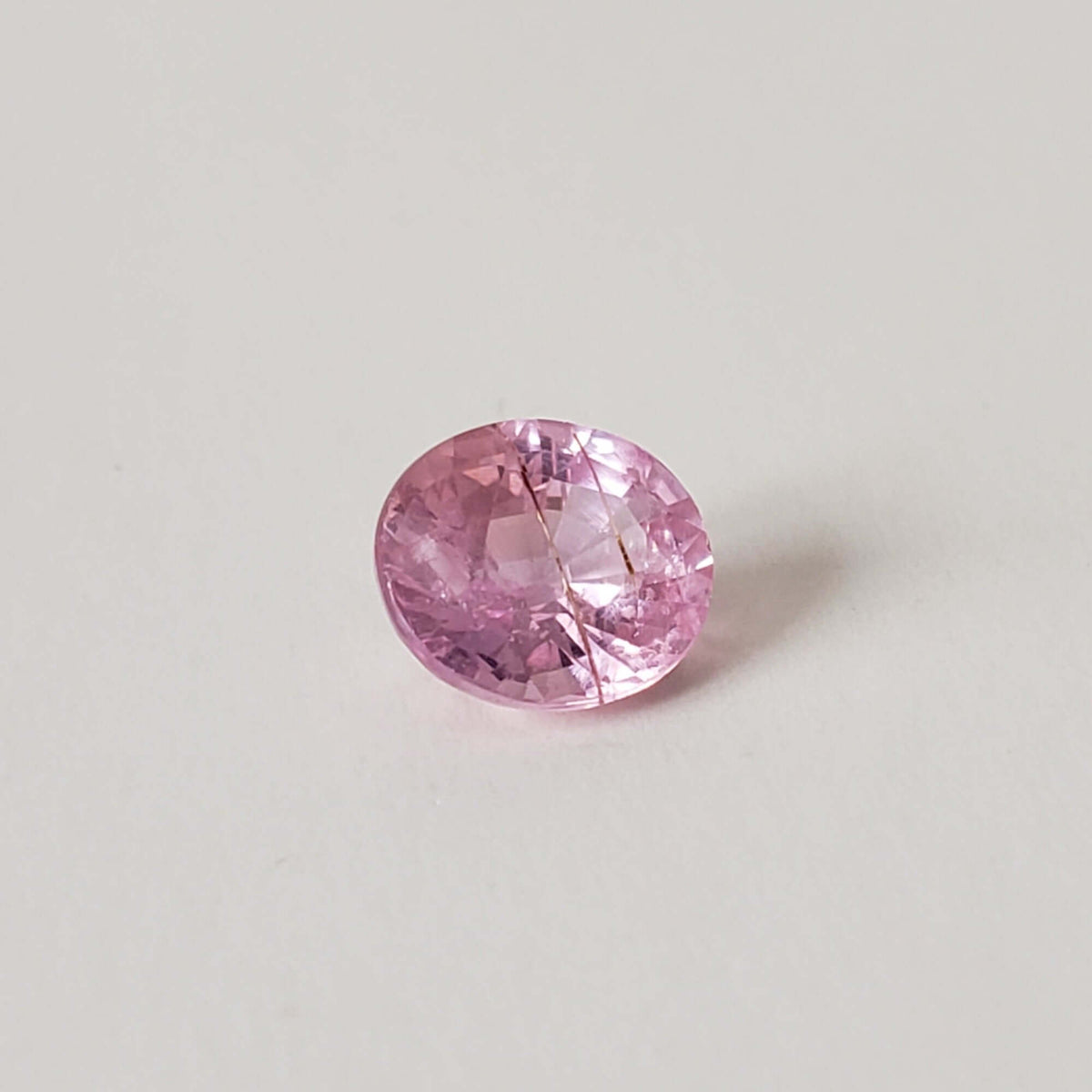  Rutile Sapphire | Oval Cut | Bright Pink | 7.5x6.5mm 1.75ct 1