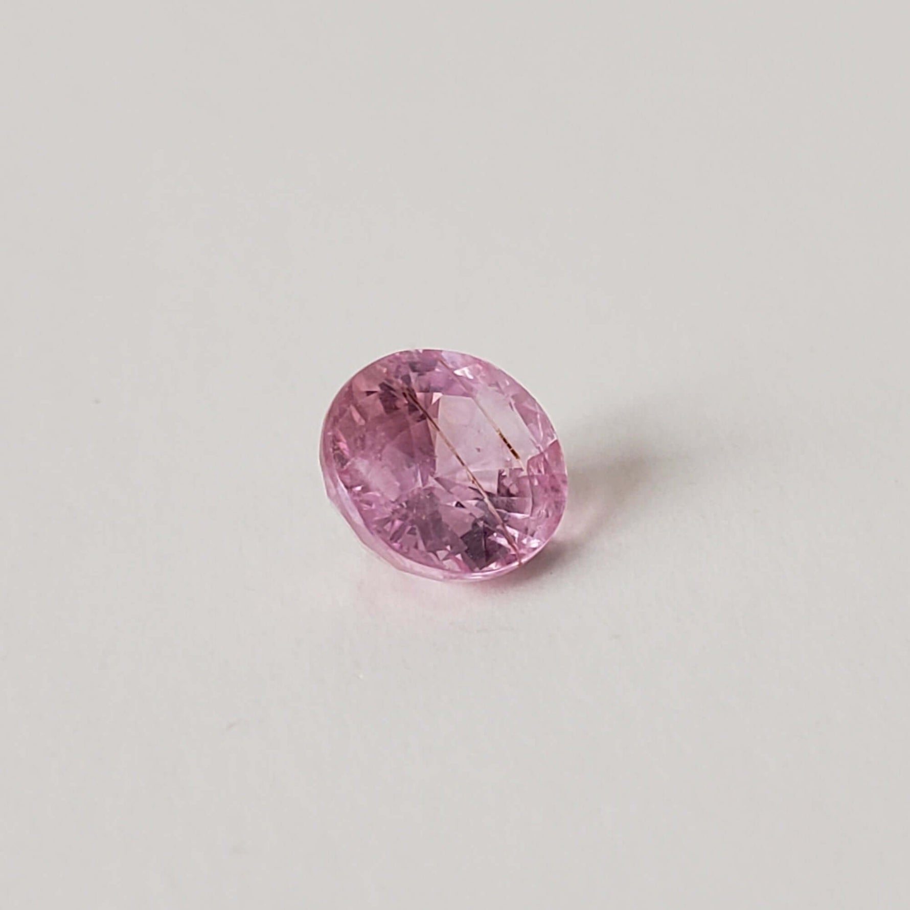  Rutile Sapphire | Oval Cut | Bright Pink | 7.5x6.5mm 1.75ct 2