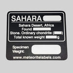  Sahara Meteorite | Universal Flat Metal Label 
